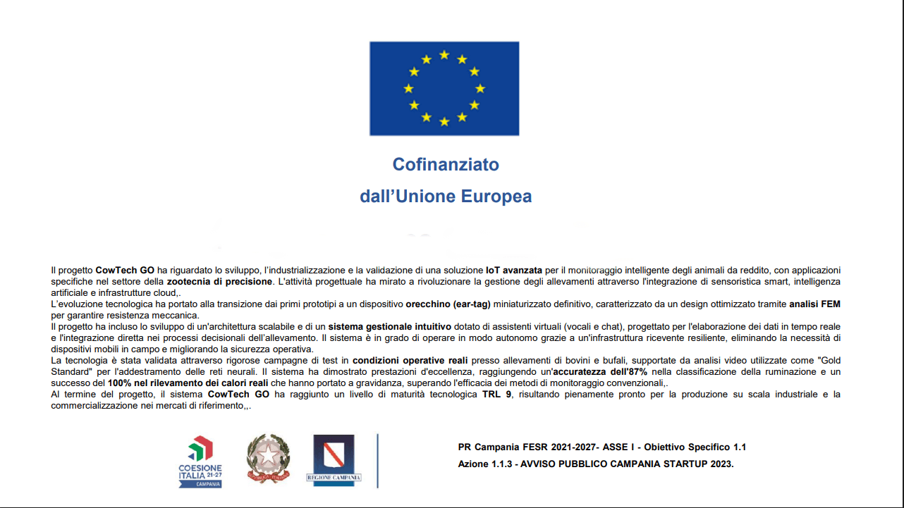 Targhetta Progetto CowTech GO